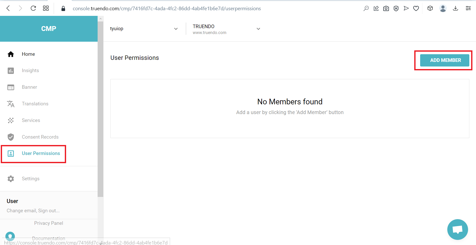 User Permissions