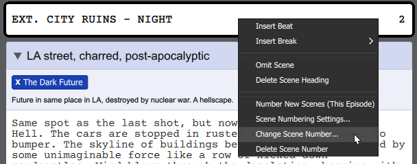 Scene Number A Script Causality Story Sequencer